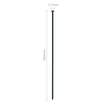 Gartenzaun Set Konvex 77,3x26 cm Grün