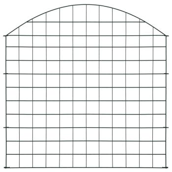 Gartenzaun Set Konvex 77,5x78,5 cm Grün