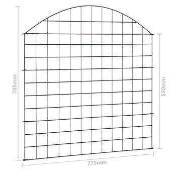 Gartenzaun Set Konvex 77,5x78,5 cm Grün