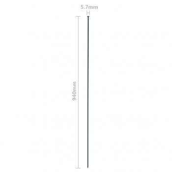 Gartenzaun Set Konvex 77,5x78,5 cm Grün