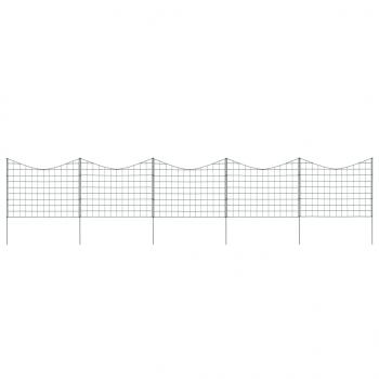 ARDEBO.de - Gartenzaun Set Konkav 77,5x64 cm Grün