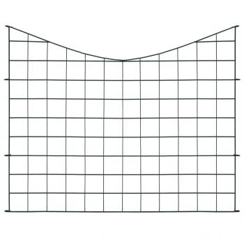Gartenzaun Set Konkav 77,5x64 cm Grün