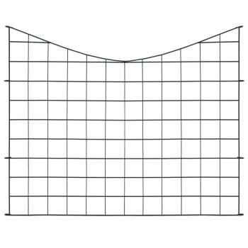Gartenzaun Set Konkav 77,5x64 cm Grün