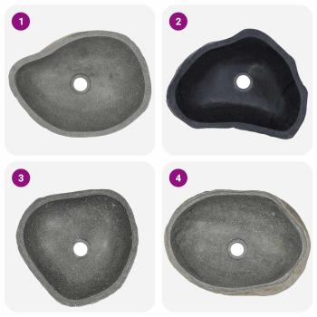 Waschbecken Flussstein Oval (37-46)x(29-36) cm