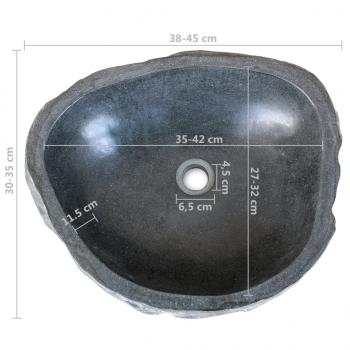 Waschbecken Flussstein Oval (37-46)x(29-36) cm