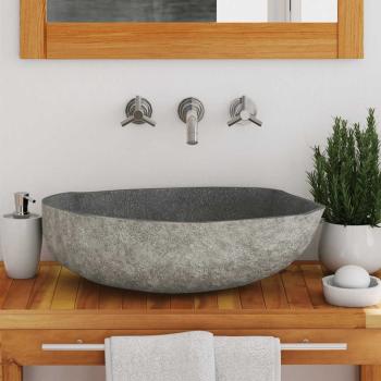 Waschbecken Flussstein Oval (45-53)x(34-41) cm  