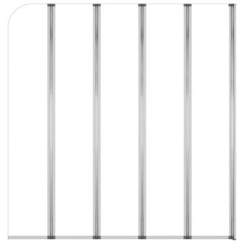 Duschabtrennung 120x140 cm Hartglas Transparent