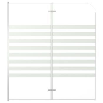 Duschabtrennung 120x140 cm Hartglas Streifen
