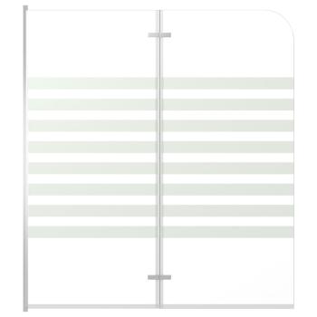 Duschabtrennung 120x140 cm Hartglas Streifen
