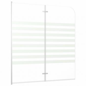 Duschabtrennung 120x140 cm Hartglas Streifen