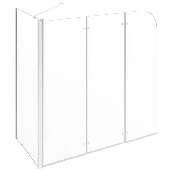 Duschabtrennung 120x69x130 cm Hartglas Transparent