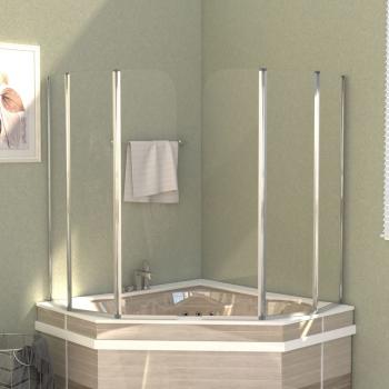 ARDEBO.de - Duschabtrennungen 2 Stk. 104x130 cm Hartglas Transparent