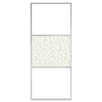 Duschwand für Begehbare Dusche ESG-Glas Steindesign 100x195 cm