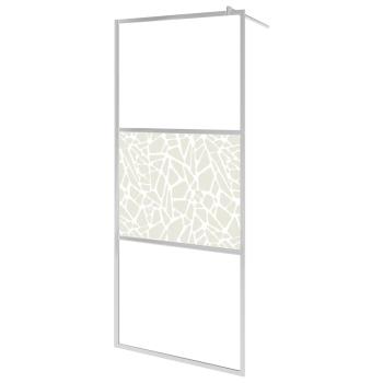 Duschwand für Begehbare Dusche ESG-Glas Steindesign 140x195 cm