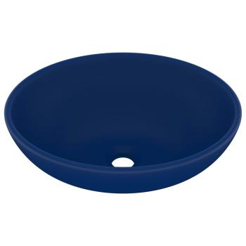 Luxuriöses Ovales Waschbecken Matt Dunkelblau 40x33 cm Keramik