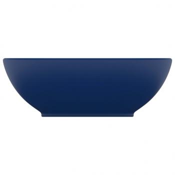 Luxuriöses Ovales Waschbecken Matt Dunkelblau 40x33 cm Keramik