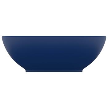 Luxuriöses Ovales Waschbecken Matt Dunkelblau 40x33 cm Keramik