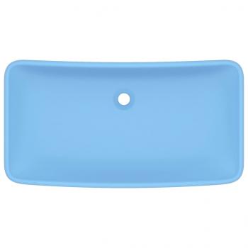 Luxus-Waschbecken Rechteckig Matt Hellblau 71x38 cm Keramik