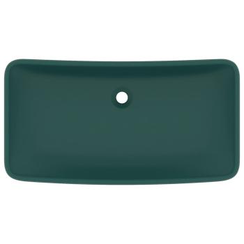 Luxus-Waschbecken Rechteckig Matt Dunkelgrün 71x38 cm Keramik