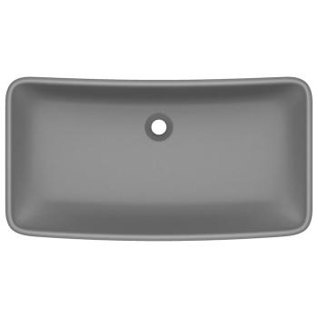 Luxus-Waschbecken Rechteckig Matt Dunkelgrau 71x38 cm Keramik