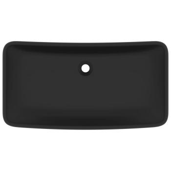 Luxus-Waschbecken Rechteckig Matt Schwarz 71x38 cm Keramik