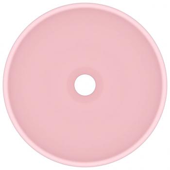 Luxus-Waschbecken Rund Matt Rosa 32,5x14 cm Keramik