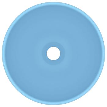 Luxus-Waschbecken Rund Matt Hellblau 32,5x14 cm Keramik