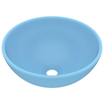 Luxus-Waschbecken Rund Matt Hellblau 32,5x14 cm Keramik