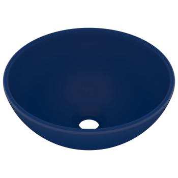 Luxus-Waschbecken Rund Matt Dunkelblau 32,5x14 cm Keramik