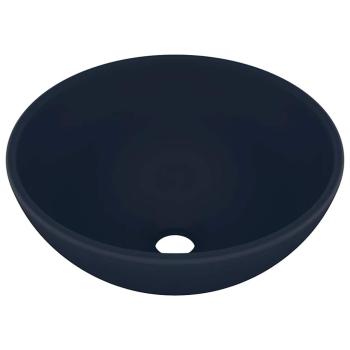 Luxus-Waschbecken Rund Matt Dunkelblau 32,5x14 cm Keramik