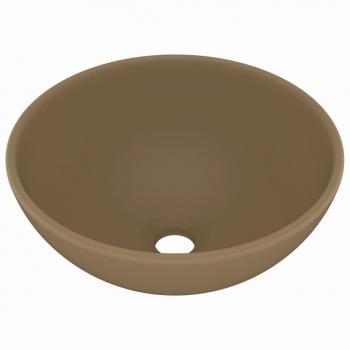 Luxus-Waschbecken Rund Matt Creme 32,5x14 cm Keramik