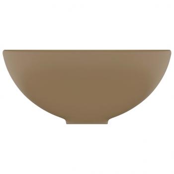 Luxus-Waschbecken Rund Matt Creme 32,5x14 cm Keramik