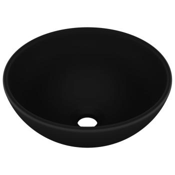 Luxus-Waschbecken Rund Matt Schwarz 32,5x14 cm Keramik
