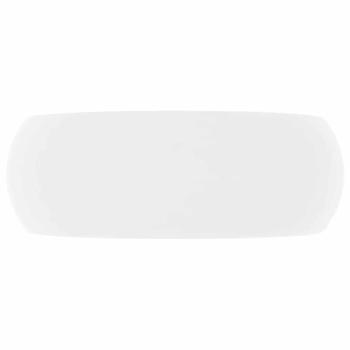 Luxuriöses Waschbecken Rund Matt Weiß 40x15 cm Keramik
