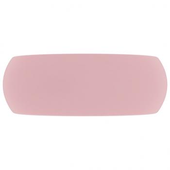 Luxuriöses Waschbecken Rund Matt Rosa 40x15 cm Keramik
