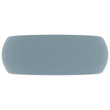 Luxuriöses Waschbecken Rund Matt Hellblau 40x15 cm Keramik