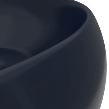 Luxuriöses Waschbecken Rund Matt Dunkelblau 40x15 cm Keramik