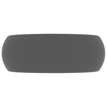 Luxuriöses Waschbecken Rund Matt Dunkelgrau 40x15 cm Keramik