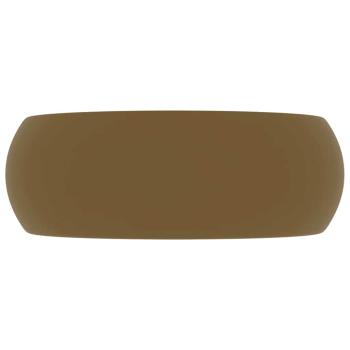 Luxuriöses Waschbecken Rund Matt Creme 40x15 cm Keramik