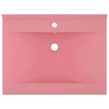 Luxus-Waschbecken mit Hahnloch Matt-Rosa 60x46 cm Keramik 