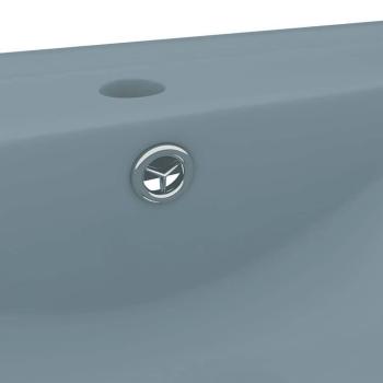 Luxus-Waschbecken mit Hahnloch Matt-Hellblau 60x46 cm Keramik 