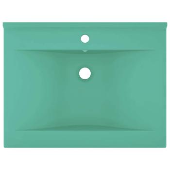 Luxus-Waschbecken mit Hahnloch Matt-Hellgrün 60x46 cm Keramik