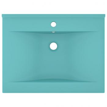 Luxus-Waschbecken mit Hahnloch Matt-Hellgrün 60x46 cm Keramik