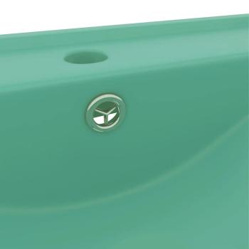 Luxus-Waschbecken mit Hahnloch Matt-Hellgrün 60x46 cm Keramik