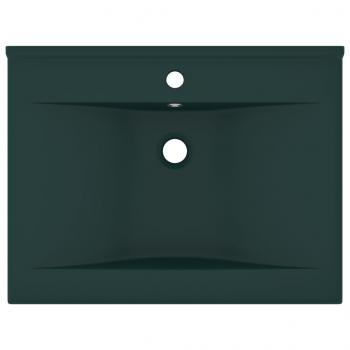 Luxus-Waschbecken mit Hahnloch Matt-Dunkelgrün 60x46 cm Keramik