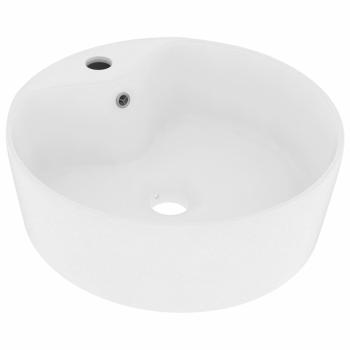 Luxus-Waschbecken mit Überlauf Matt-Weiß 36x13 cm Keramik