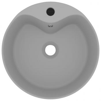 Luxus-Waschbecken mit Überlauf Matt Hellgrau 36x13 cm Keramik