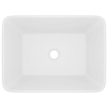 Luxus-Waschbecken Matt Weiß 41x30x12 cm Keramik