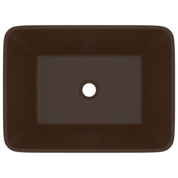 Luxus-Waschbecken Matt Dunkelbraun 41x30x12 cm Keramik