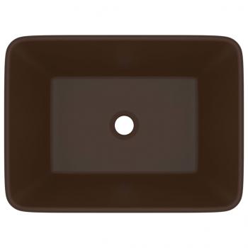 Luxus-Waschbecken Matt Dunkelbraun 41x30x12 cm Keramik